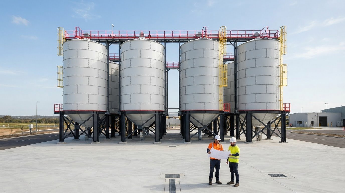 5,000 m³ Cement Silo Engineering for Industrial Storage