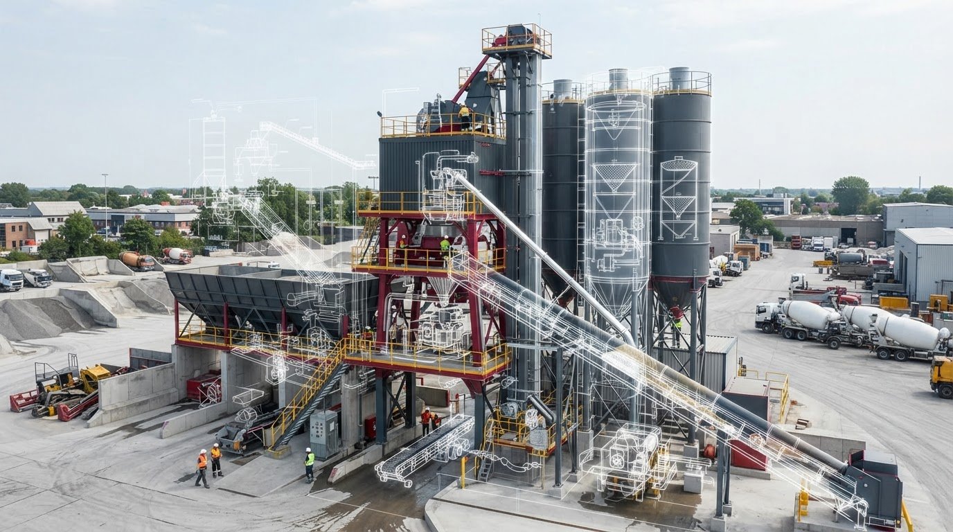Precise German Concrete Batching Plants